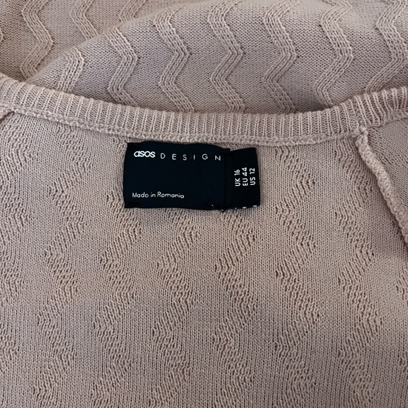 ASOS Pink Textured Sweater Sz 12 L - Picture 12 of 12